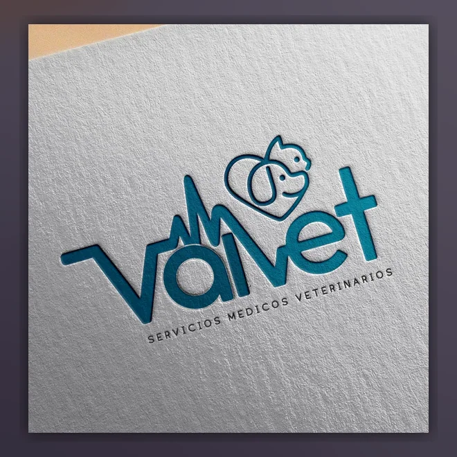 Proyecto real de Creador Gráfico: Presentación del logotipo de un servicio veterinario.